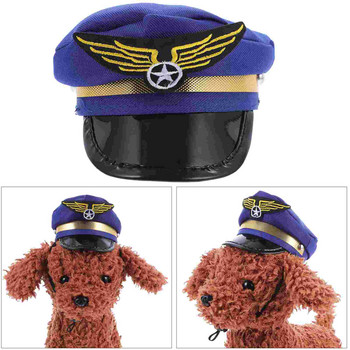 Шапка Pilot Dog Pet Captain CosplayCap Костюм Шапка Котка Мини шапка Cop Airline Fancy Bakerboysailor Dress Детска шапка