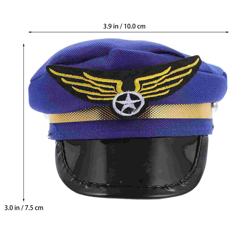 Šešir Pilot Pas Pet Kapetan CosplayCap Kostim Pokrivala za glavu Mačka Mini Pokrivala za glavu Policajac Zrakoplovna tvrtka Fancy Bakerboysailor haljina Dječja kapa