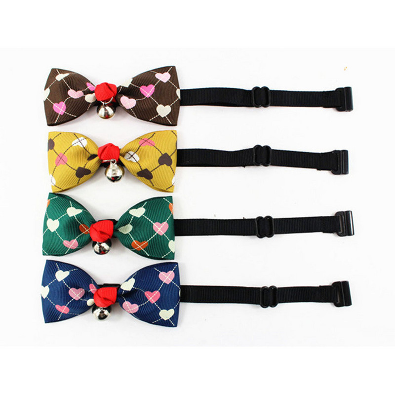 Dodaci za njegu mačaka za kućne ljubimce Ogrlica za mačke s leptir mašnom i zvonom sa slatkim printom, podesiva ogrlica s leptir mašnom za psa, mačku za kućne ljubimce