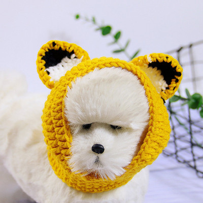 Novi smiješni kostim s kapom za kućnog ljubimca, psa, mačke, topli ručno pleteni šešir od žabe, novogodišnja zabava, božićni dodaci za cosplay, rekviziti za fotografije, pokrivala za glavu