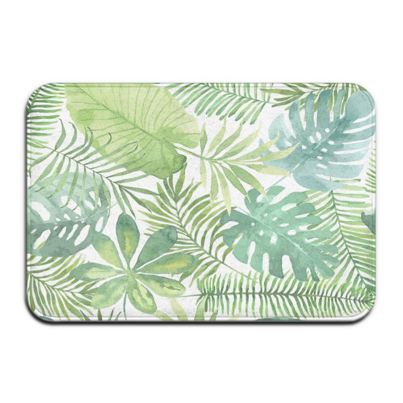 Tropske biljke Zeleno lišće Podne prostirke Kupaonska neklizajuća prostirka Kuhinja Dnevni boravak Spavaća soba Otirači Tepisi Perivi kućni dekor