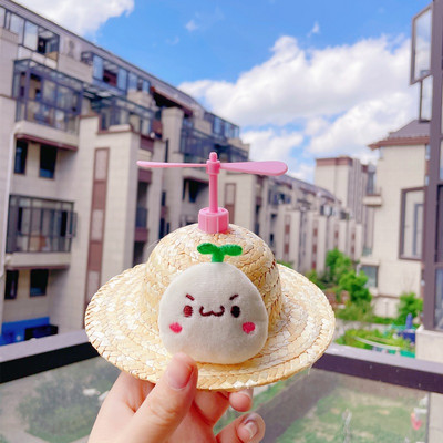 Slatki tkani slamnati šešir Dodatak za kostim za psa, mačku, šešir, proljeće, ljeto, smiješan šešir za sunčanje, krilo vilin konjic, pompon, mače, štene, pokrivalo za glavu