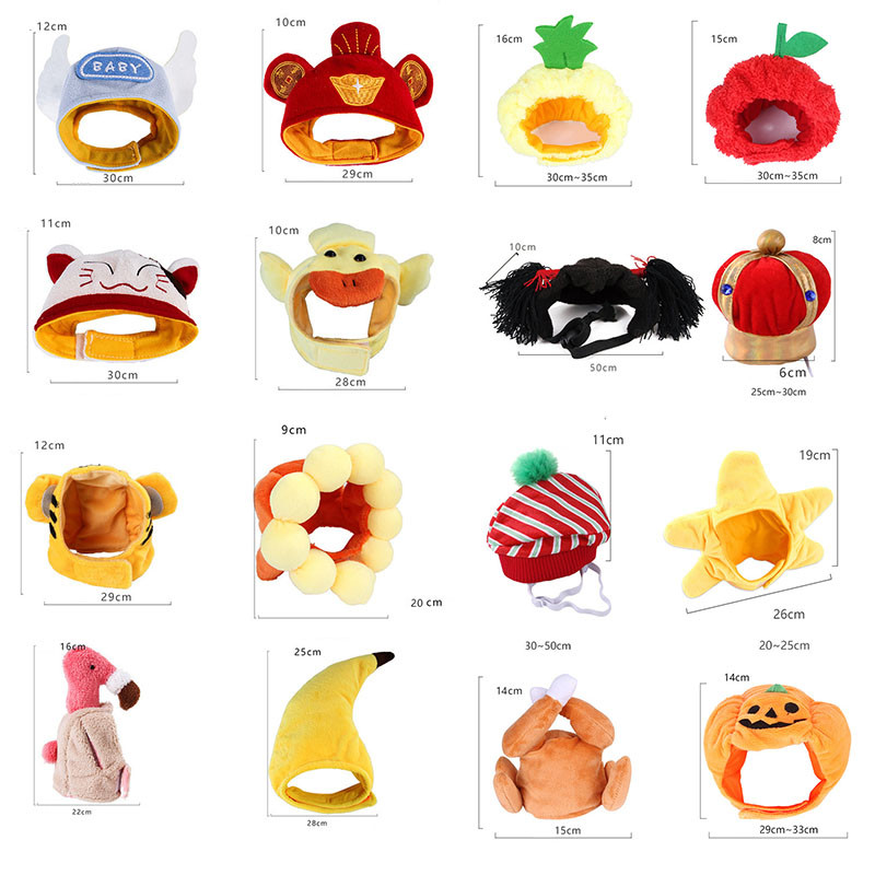 Saģērbt Smieklīgu cepuri kaķu kostīmam Ziemassvētku mājdzīvnieki cepures Halovīni Cosplay Dzīvnieku siltas galvassegas Kaķu rotaļu mājdzīvnieku aksesuāri