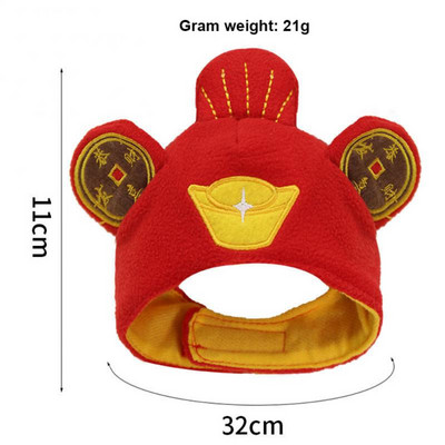 Novi smiješni kostim s kapom za kućnog ljubimca, psa, mačke, topli šešir od zeca, novogodišnja zabava, božićni cosplay dodaci za fotografije, rekviziti za glavu