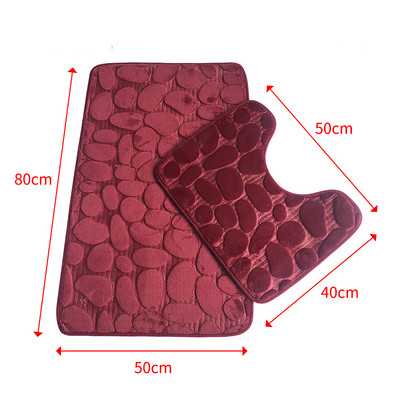 Kaldrma Reljefna kupaonska prostirka Neklizajući tepisi Set tepiha za tuširanje Upijajuća brtva za vrata Setovi kupaonskog pribora