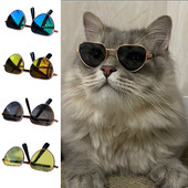 Fotoattēlu dekorācijas Kaķu suņu saulesbrilles maziem suņiem Gatto Kitten Christmas Headsome Puppy Brilles mascotas accesorios para gato
