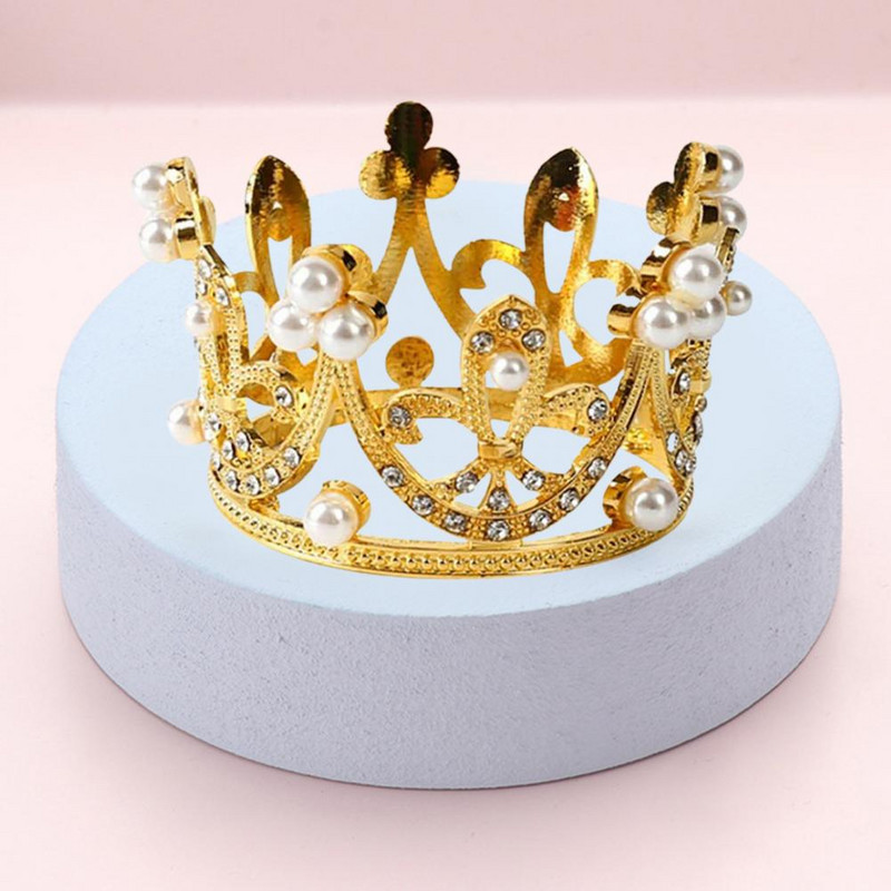 Pretizbalējis, skaista Rhinestone Mini apaļa suņa/kaķa kroņa mini mājdzīvnieku galvassega, kas ir lieliska ballītei