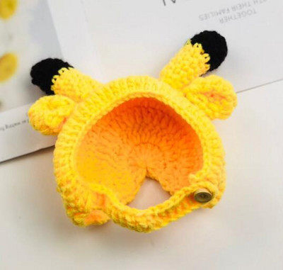Mājdzīvnieka cepure Ar rokām austa jauki mājdzīvnieku rotaslietas kaķu suns multfilma ballīte mājdzīvnieku galvassega Suņu aksesuāri maziem suņiem Mājas kaķis