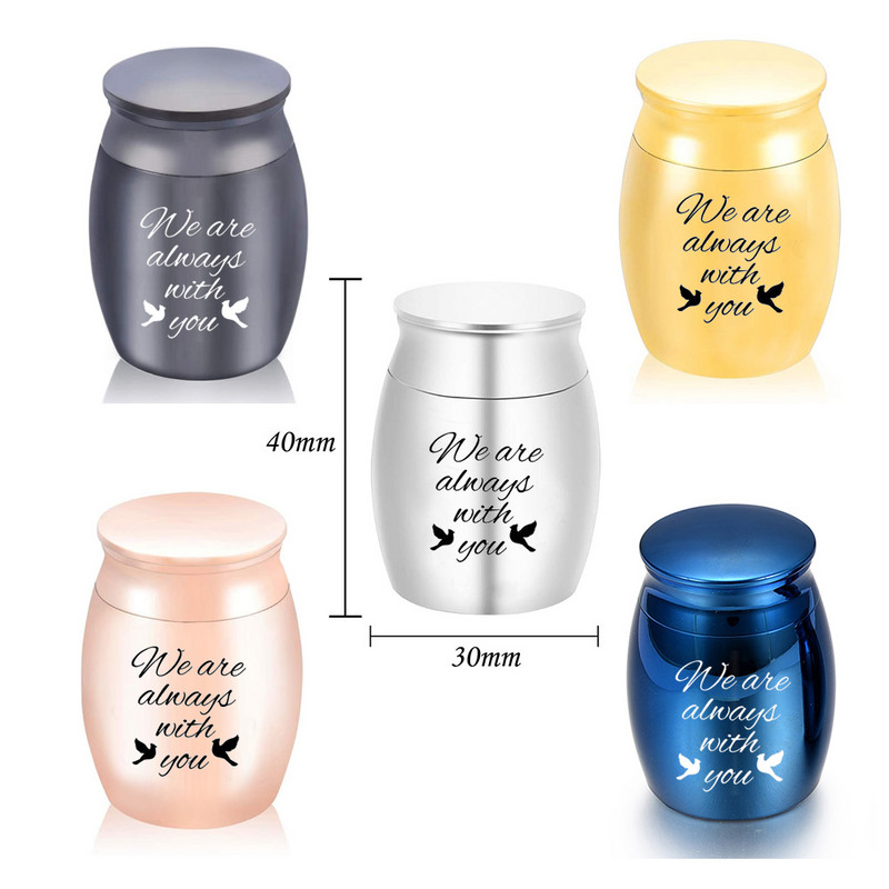 30x40MM Alumīnija sakausējuma kremācijas piemiņa apbedīšanas pelnu urna cirsts mazu putnu kremācijas urna pelniem -Mēs vienmēr esam ar jums