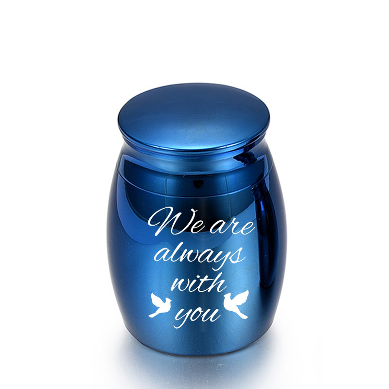 30x40MM Alumīnija sakausējuma kremācijas piemiņa apbedīšanas pelnu urna cirsts mazu putnu kremācijas urna pelniem -Mēs vienmēr esam ar jums