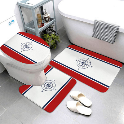 Nautical serija kupaonskih prostirača kompas kupaonska prostirka trodijelni set kupaonskih prostirača i otirača Kupaonski proizvodi mogu se prilagoditi