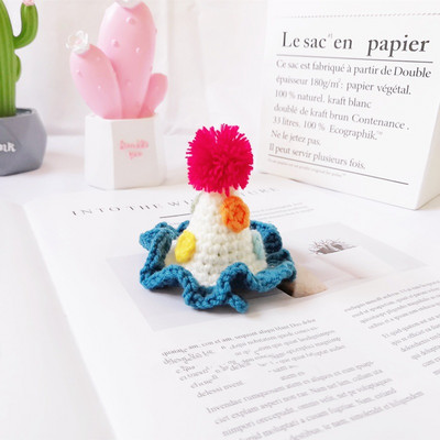 Vuneni heklani mačji ukrasni šešir Smiješni dodaci za pse Kreativni šešir za psa Slatki kostim za kućnog ljubimca Pokrivalo za glavu za male i srednje pse