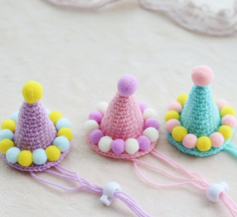 Vuneni heklani mačji ukrasni šešir Smiješni dodaci za pse Kreativni šešir za psa Slatki kostim za kućnog ljubimca Pokrivalo za glavu za male i srednje pse