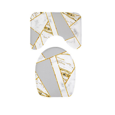 Debele flanelske kupaonske prostirke za kupaonicu WC prostirke Podni tepisi u obliku slova U u kupaonici WC jastučić za noge Protuklizna periva navlaka za poklopac