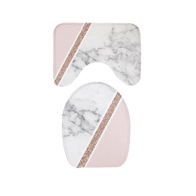 Debele flanelske kupaonske prostirke za kupaonicu WC prostirke Podni tepisi u obliku slova U u kupaonici WC jastučić za noge Protuklizna periva navlaka za poklopac