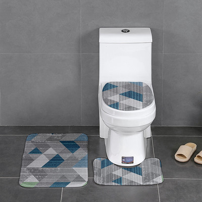 Debele flanelske kupaonske prostirke za kupaonicu WC prostirke Podni tepisi u obliku slova U u kupaonici WC jastučić za noge Protuklizna periva navlaka za poklopac