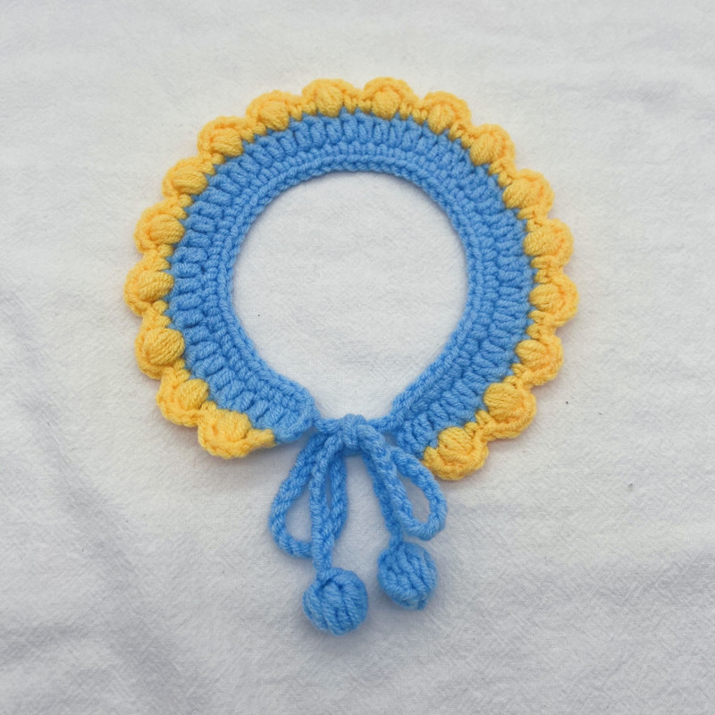 Ovratnik za mačke Šal u obliku suncokreta Slatka ručno heklana ogrlica Ogrlica za male pse Ogrlica za mačke Ogrlica za kućne ljubimce Pribor za kućne ljubimce