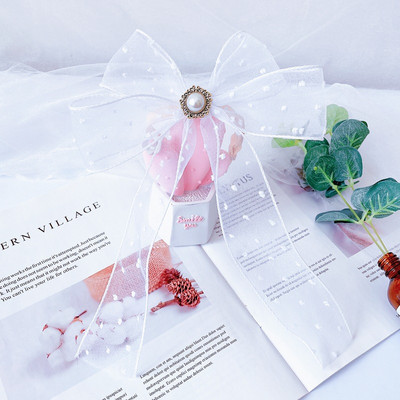 Organza Pearl Mačka Vrpca za mačiće Šareni ljupki mačići Mačka Ogrlica Ogrlica s mašnom za pse Ukras za glavu Mašne za ljubimce Mačka Yorkie Bengal Rag