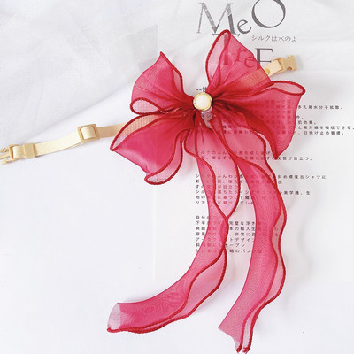 Organza Pearl Mačka Vrpca za mačiće Šareni ljupki mačići Mačka Ogrlica Ogrlica s mašnom za pse Ukras za glavu Mašne za ljubimce Mačka Yorkie Bengal Rag