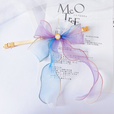 Organza Pearl Mačka Vrpca za mačiće Šareni ljupki mačići Mačka Ogrlica Ogrlica s mašnom za pse Ukras za glavu Mašne za ljubimce Mačka Yorkie Bengal Rag