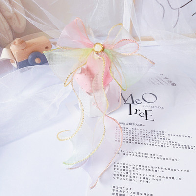 Organza Pearl Mačka Vrpca za mačiće Šareni ljupki mačići Mačka Ogrlica Ogrlica s mašnom za pse Ukras za glavu Mašne za ljubimce Mačka Yorkie Bengal Rag