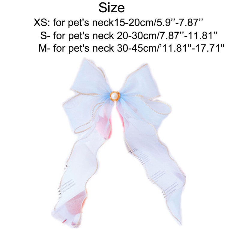 Organza Pearl Mačka Vrpca za mačiće Šareni ljupki mačići Mačka Ogrlica Ogrlica s mašnom za pse Ukras za glavu Mašne za ljubimce Mačka Yorkie Bengal Rag