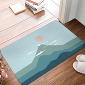 Ainava Saule saulriets, sveicam durvju paklājiņš Ieejas gaitenis taisnstūris, apdrukāta grīda priekšējo durvju paklājiņš Āra paklāji Paklājs Guļamistabas virtuve