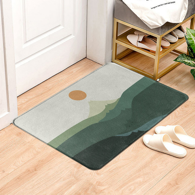 Ainava Saule saulriets, sveicam durvju paklājiņš Ieejas gaitenis taisnstūris, apdrukāta grīda priekšējo durvju paklājiņš Āra paklāji Paklājs Guļamistabas virtuve