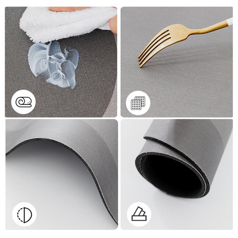 Napa Skin Super upijajuća prostirka za kupaonicu Brzo sušeći kupaonski tepih Moderne jednostavne neklizajuće podne prostirke Kuhinja otporna na ulje