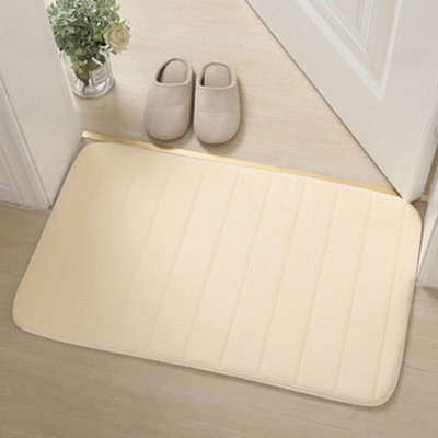 1PC Neklizajuća upijajuća kupaonska prostirka 40*60cm Kućna kupaonska prostirka od koraljnog flisa Kupaonski tepih Perivi tepih Pod WC-a Kupaonski tepih