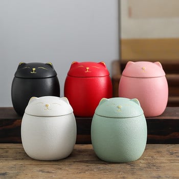 Urn for Pet Ashes-Cat Shape Memorial Urns-Cremation Urns-Χειροποίητα μαύρα διακοσμητικά δοχεία για κηδεία,δοχείο γάτας,δοχείο σκύλου