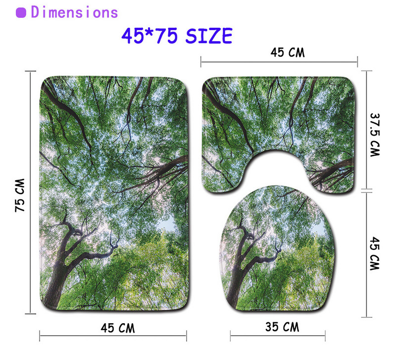 Sea Beach 3D set prostirki za kupanje Kupaonski tepisi 2022. Otirač Tepih Ekološki tepisi za uređenje doma Deka za spavaću sobu Navlaka za WC školjku