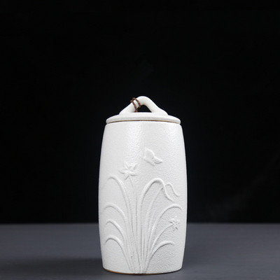 Crno-bijela posuda za pogrebni pepeo Urna za kremiranje ljudi Držač pepela za kućne ljubimce Keramičke urne za pepeo za uspomene Posuda za pohranjivanje kovčega