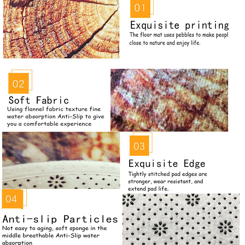 The London Tower 3 kom/lot Kupaonski tepisi i set prostirki Protuklizna prostirka za kupaonicu 3D Toillete tepih Ekološki kuhinjski pokrivač Otirači