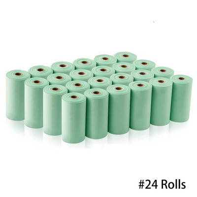 24/8 rullīšu kukurūzas ciete PLA bioloģiski noārdāms mājdzīvnieku atkritumu maiss, kompostējams vestes stils kaķis suns kakas atkritumu maisi āra mājdzīvnieku nēsātāju rīks