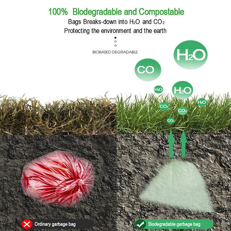 24/8 rullīšu kukurūzas ciete PLA bioloģiski noārdāms mājdzīvnieku atkritumu maiss, kompostējams vestes stils kaķis suns kakas atkritumu maisi āra mājdzīvnieku nēsātāju rīks