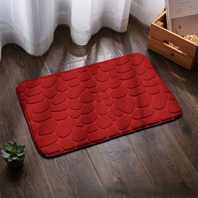 2Styles mājas vannas paklājiņš Koraļļu vilnas vannas istabas paklājs, ūdens uzsūkšanās neslīdošs atmiņas putas, absorbējošs mazgājams paklājs tualetes grīdas paklājs