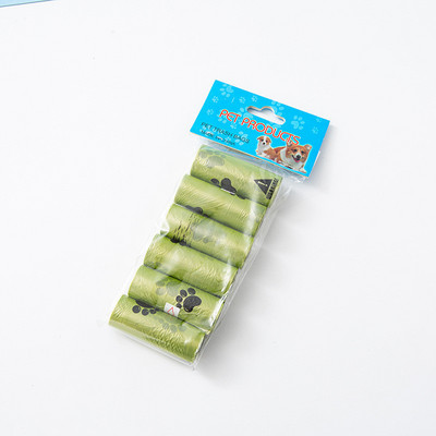 Mājdzīvnieku izkārnījumu maisiņi Vienreizlietojamie suņu atkritumu maisi Lielapjoma izkārnījumu maisiņi ar pavadas klipsi un kaulu maisiņu dozēšanas maisiņi ar ķepu nospiedumiem