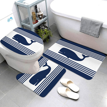 тъмно синя морска серия килими и изтривалки за баня изтривалки за баня комплект от три части продукти за баня изтривалки за баня могат да бъдат персонализирани