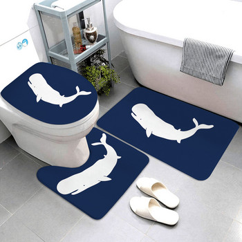 тъмно синя морска серия килими и изтривалки за баня изтривалки за баня комплект от три части продукти за баня изтривалки за баня могат да бъдат персонализирани