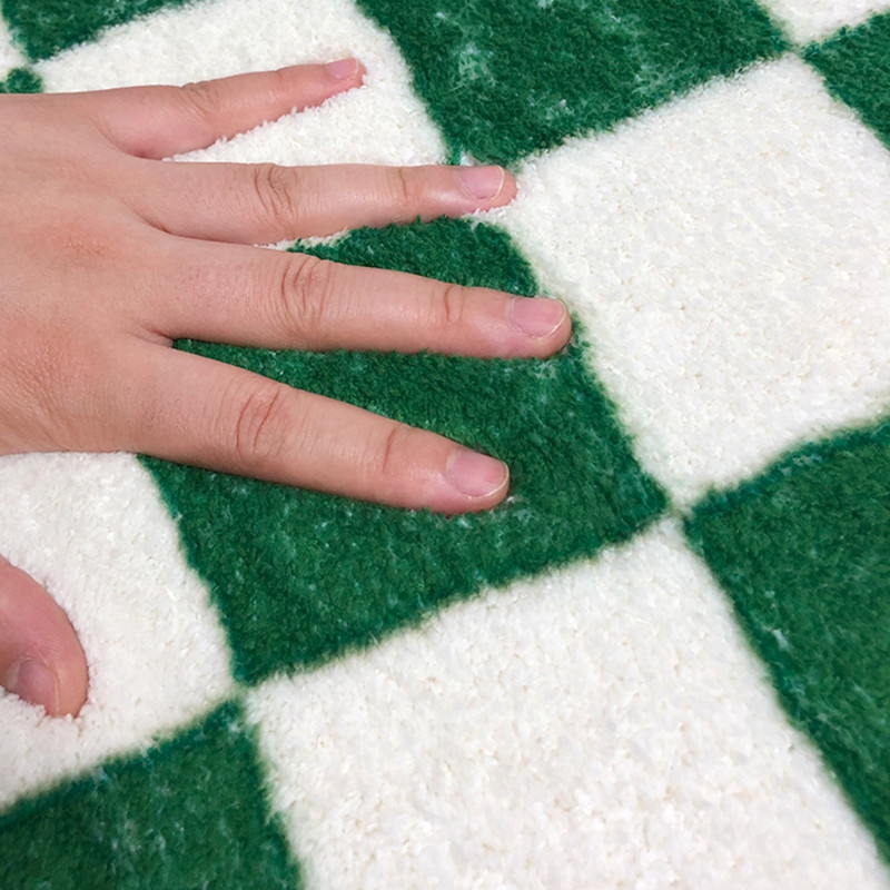 Šaha dēlis vannas istabas pēdu paklājiņš biezs, neslīdošs vannas paklājs, absorbējošs durvju paklājs, mīksts ieejas durvju paklājs, paklājs mājas dekorēšanai.