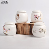 Piemiņas konteiners Mājdzīvnieku pelni urna ar rokām apgleznota keramika urna kremēšana mājdzīvnieku putnu pelnu turētāja apbedīšana mājās