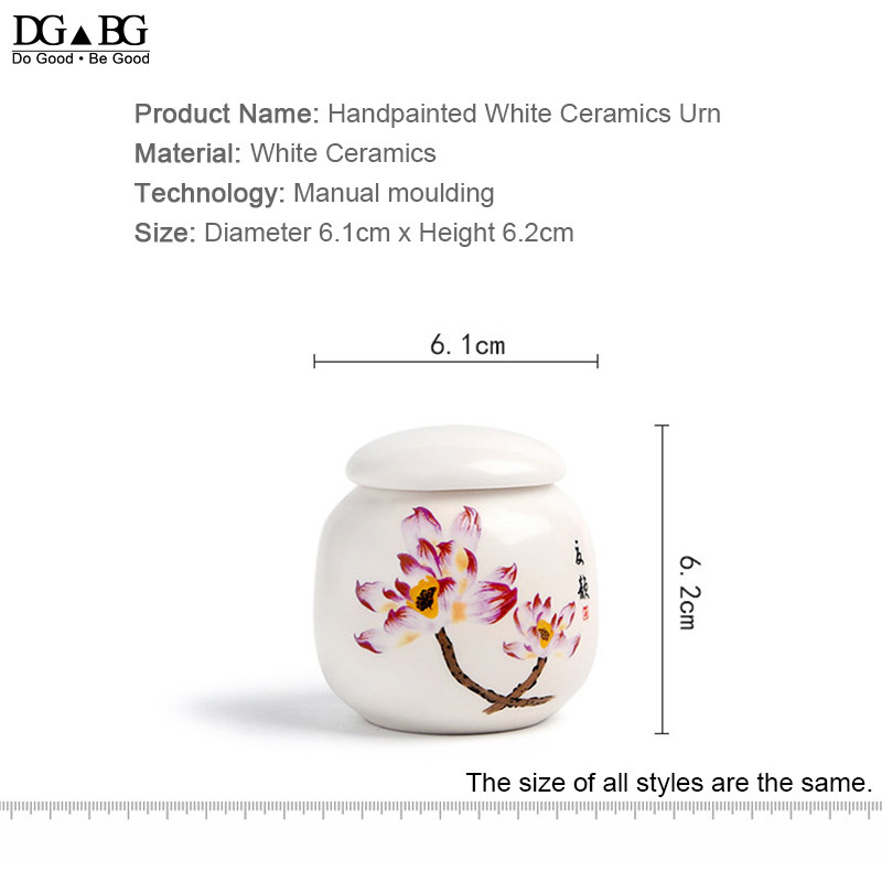 Piemiņas konteiners Mājdzīvnieku pelni urna ar rokām apgleznota keramika urna kremēšana mājdzīvnieku putnu pelnu turētāja apbedīšana mājās