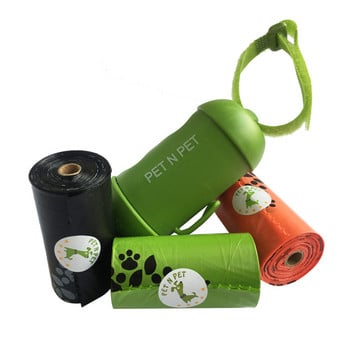 Pet N PET Poop-Friendly Bags 3 Rolls 15 Microns with 1 Dispenser Waste Dog Pooper Scooper Διάφορα χρώματα για να διαλέξετε