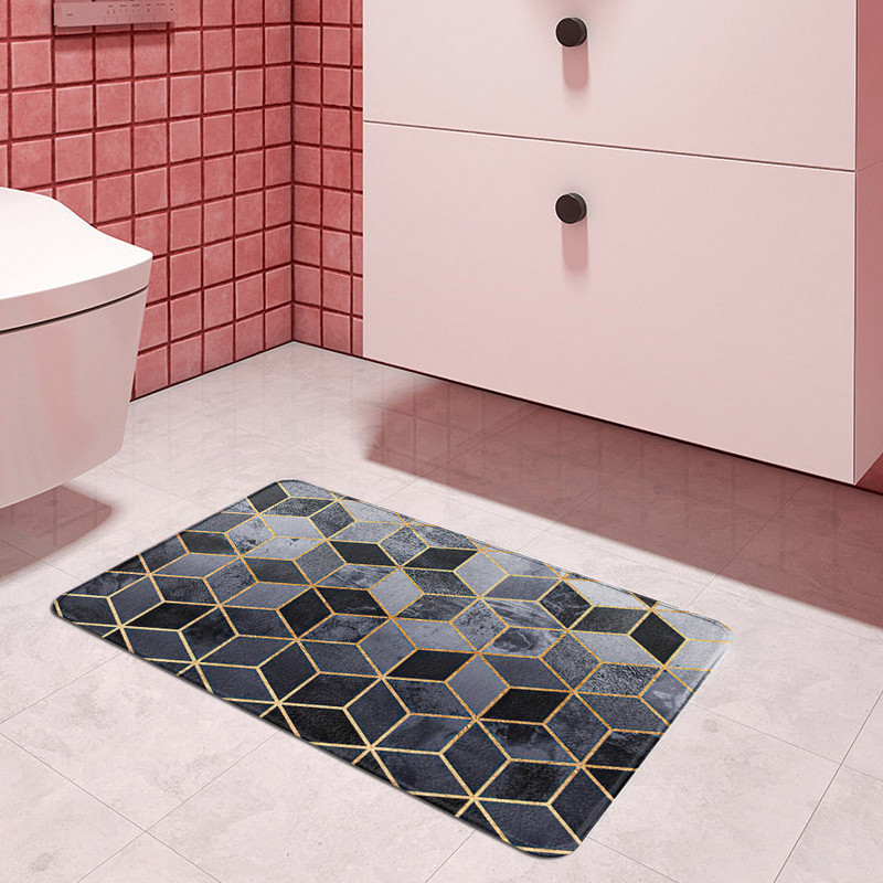 Otirač za vrata s geometrijom mramora 40cmx60cm Unutrašnji balkonski otirači Baršunasti prostirka protiv klizanja Dnevna soba Kupaonski tepih Otirači za uređenje doma