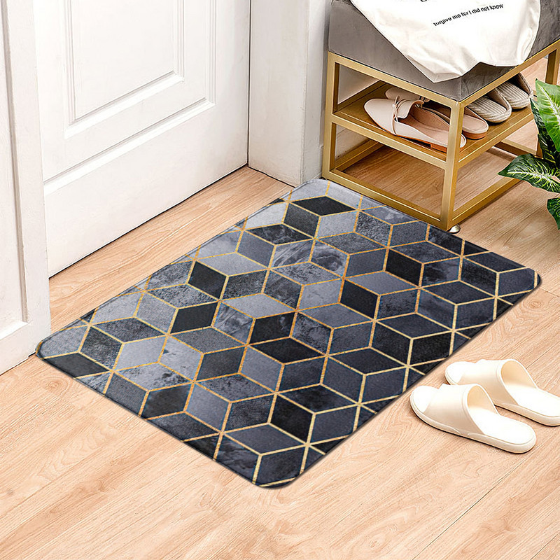 Otirač za vrata s geometrijom mramora 40cmx60cm Unutrašnji balkonski otirači Baršunasti prostirka protiv klizanja Dnevna soba Kupaonski tepih Otirači za uređenje doma