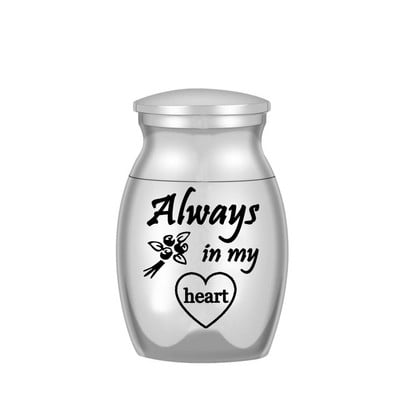 Always in My Heart Male kremacijske urne za pepeo za spomen na ljude/kućne ljubimce Držač pepela od aluminijske legure Srebrna/Crna/Plava/Ružičasta