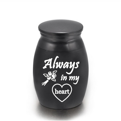 Always in My Heart Male kremacijske urne za pepeo za spomen na ljude/kućne ljubimce Držač pepela od aluminijske legure Srebrna/Crna/Plava/Ružičasta