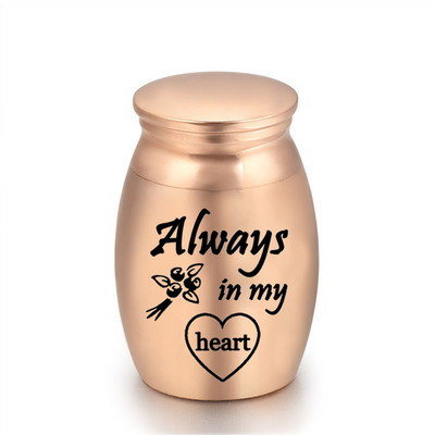 Always in My Heart Male kremacijske urne za pepeo za spomen na ljude/kućne ljubimce Držač pepela od aluminijske legure Srebrna/Crna/Plava/Ružičasta