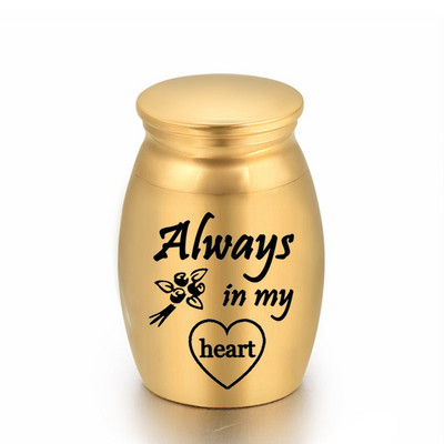 Always in My Heart Male kremacijske urne za pepeo za spomen na ljude/kućne ljubimce Držač pepela od aluminijske legure Srebrna/Crna/Plava/Ružičasta
